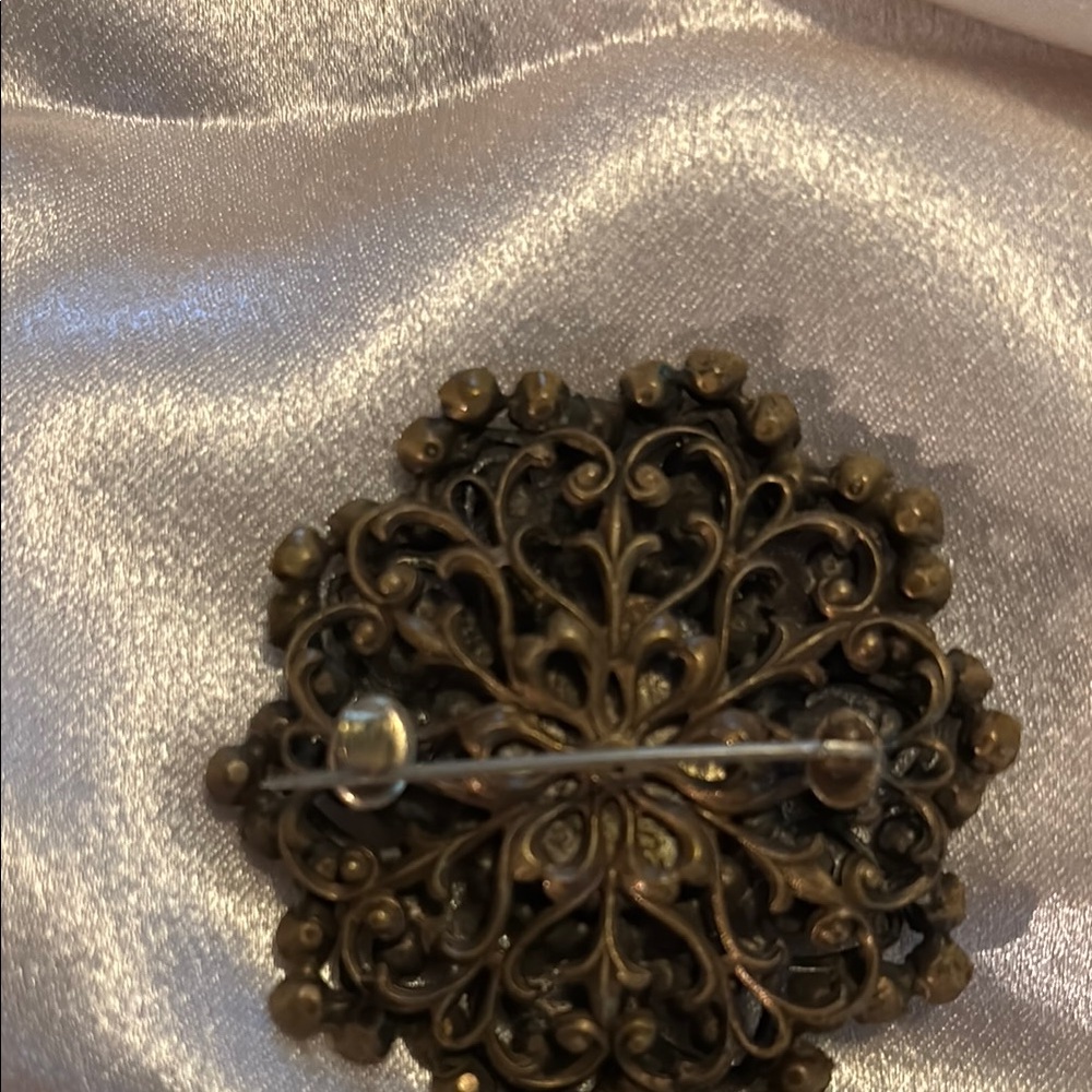 Vintage  Silver and Purple Brooch - Picture 3 of 4